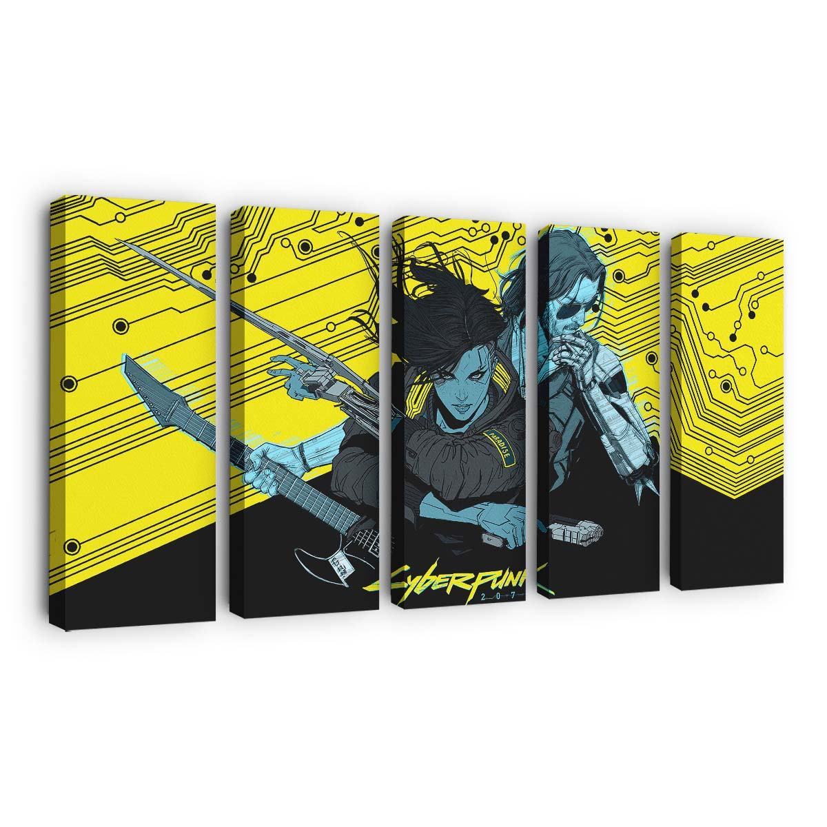 cyberpunk 2077 yellow art 4k bd